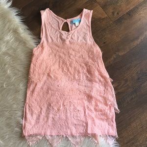 Francesca's lace ruffle tank